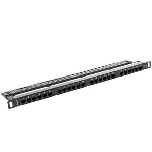 Patch panel 19" de 24 RJ45 Cat.6 UTP 0.5U Lanberg PPU6-0024-B