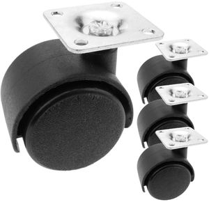 Rueda pivotante de nailon sin freno 40 mm 38x38 mm 4 pack