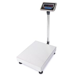 Balanza industrial de plataforma 40x50cm báscula 150Kg de acero inoxidable