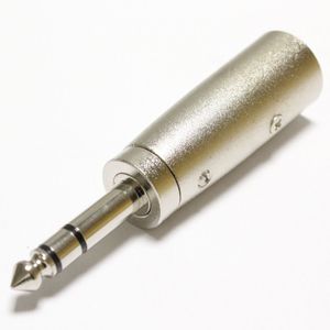 Adaptador de audio XLR de 3 pines macho a TRS jack 6.3mm macho