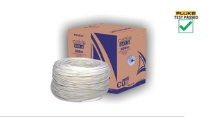 Bobina de cable PHASAK UTP Cat. 6 Cu sólido LSZH Certificado 305m