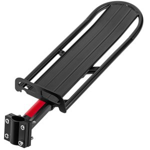 Portaequipajes metálico trasero para bicicleta fijación tubular y ajustable