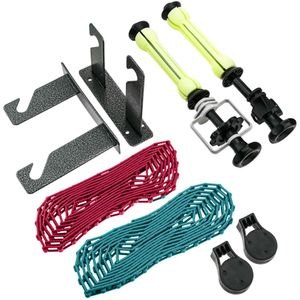 Kit de 2 enrolladores manuales de fondos con fijación a pared para estudio fotográfico