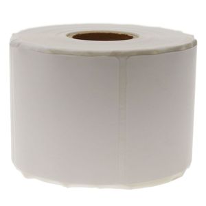 Rollo bobina de 600 etiquetas adhesivas para impresora transferencia térmica 50.8x50.8mm 50 unidades
