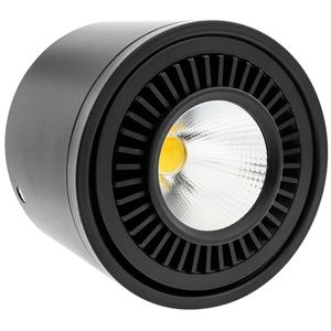 Foco LED de superficie Lámpara COB 9W 220VAC 3000K negra 85mm