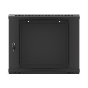 Armario Rack 19" mural 9U F600 FlatPack color negro RAL9004 Lanberg WF01-6609-10B