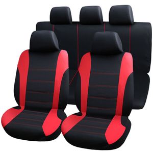 Fundas de asiento coche rojas. Cubiertas protectoras universal para los 5 asientos del automóvil