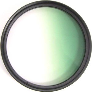 Filtro de fotografía color gradual verde para objetivo de 62 mm