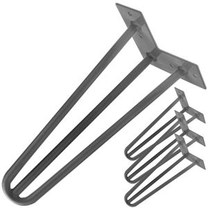 Pies para mesa y mueble Patas en acero 3 varillas 41 cm 4-pack