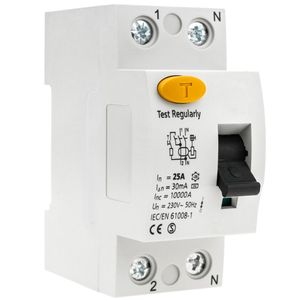 Interruptor diferencial 2P 25A 10kA
