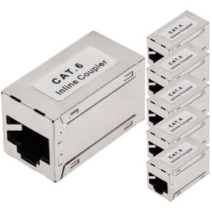 Acoplador Keystone RJ45 hembra a hembra Cat. 6 FTP pack de 6 unidades
