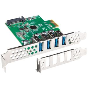 Tarjeta PCI express de Lanberg con 4 puertos externos USB-A 3.1