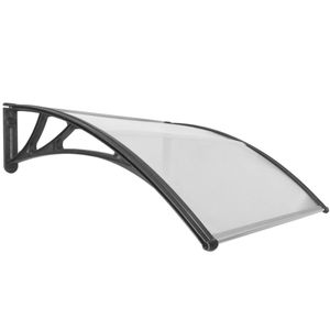 Tejadillo de protección 100x100cm Marquesina para puertas y ventanas negro