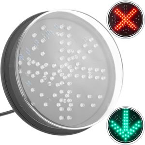 Luz LED para semáforo IP65 200mm de 12-24V flecha verda y cruz roja