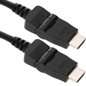Cable HDMI-A macho a HDMI-A macho de 50 cm con rotación de 180 grados