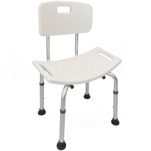 Silla de ducha antideslizante regulable en altura para baño