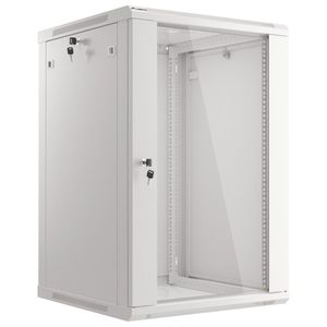 Armario Rack mural 19" 18U F600 600x600x907mm pared desmontado DIY blanco Lanberg