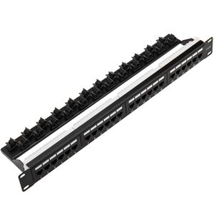 Patch panel de 24 puertos RJ45 Cat.6 UTP 1U con peine