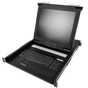Consola KVM rack 19" de 1 puerto de RackMatic con teclado español