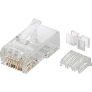 Conector UTP Cat.6A RJ45 macho para crimpar - 100 unidades
