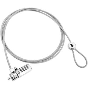 Cable antirrobo para ordenador portátil y notebook. Candado de seguridad de 4 dígitos