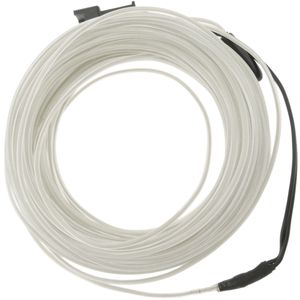 Cable electroluminiscente blanco de 2.3mm en bobina 5m con pilas