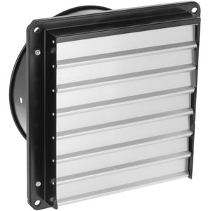 Extractor de aire de 300 mm para ventilación industrial 2550 rpm negro con sistema de lamas antirretorno