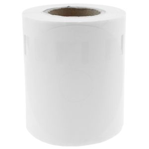 Rollo bobina de 160 etiquetas adhesivas compatibles con Dymo S0719250 y 14681 57mm DVD 4-pack