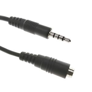 Cable de audio auricular y micrófono minijack 4 pin 3.5mm para macho a hembra de 1m
