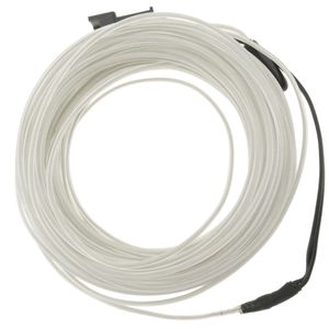 Cable electroluminiscente transparente-azul de 2.3mm en bobina 10m conectada a 220VAC