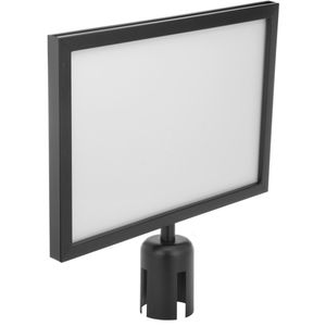 Portacarteles A3 color negro para poste separador