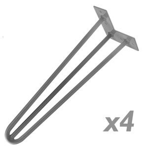 Pies para mesa y mueble Patas en acero 3 varillas 71 cm 4-pack