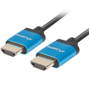 Cable HDMI Lanberg CA-HDMI-22CU-0010-BK HDMI 2.0 macho 4k slim de 1m negro