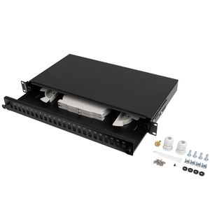 Patch panel para rack 19" 1U 24 SC simplex o LC duplex