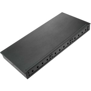 Patch panel rack 19" de fibra óptica 1U negro de 12 puertos ST