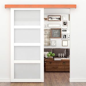 Raíl guía para puerta corredera con cubierta de madera MDF de color caoba de 2m