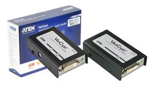 Amplificador DVI con audio Aten hasta 60m 1080p Negro