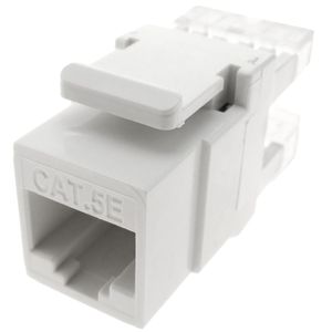 Keystone RJ45 hembra a TB110 Cat.5e UTP blanca