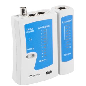 Comprobador de cables de red Lanberg NT-0401 para RJ45 RJ12 RJ11 cables UTP/FTP/SFTP y coaxial