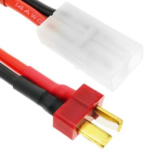 Cable T PLUG macho a TAMIYA #1 hembra de 8cm 14AWG Carga y fuente alimentación