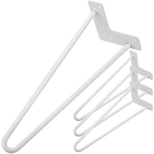 Pies para mesa y mueble Patas en acero 2 varillas 41 cm blanco 4-pack