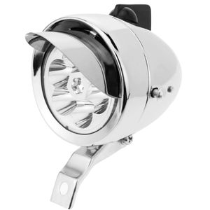 Faro de bicicleta retro vintage con interruptor y soporte 6 LED