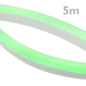 Tira luz flexible LED Neón Flex LNF 16x8mm 220VAC de 5m verde