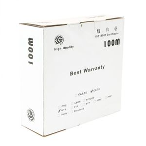 Bobina de cable FTP Cat.6A 23AWG rígido gris 100m