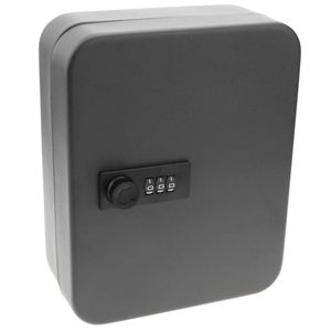 Armario de llaves con 24 ganchos y cerradura con combinación de 3 dígitos