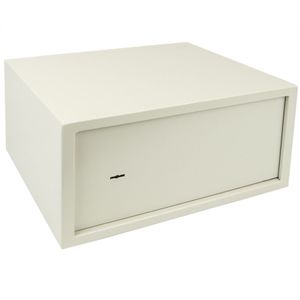 Caja fuerte de seguridad de acero y con llaves 44 x 38 x 23 cm beige