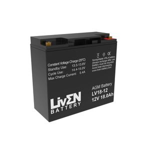 Batería AGM de 12V y 18Ah LiVEN