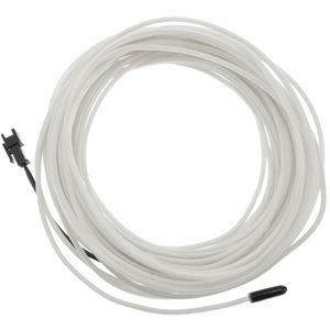 Cable electroluminiscente blanco-azul de 3.2mm en bobina 10m de cable conectada a 220VAC
