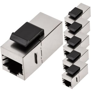 Acoplador Keystone RJ45 hembra a hembra Cat. 5e FTP pack de 6 unidades