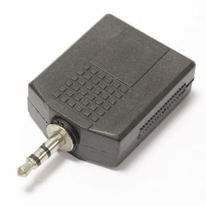 Adaptador de audio estéreo 1 x minijack-3.5-macho a 2 x jack-6.3mm-hembra